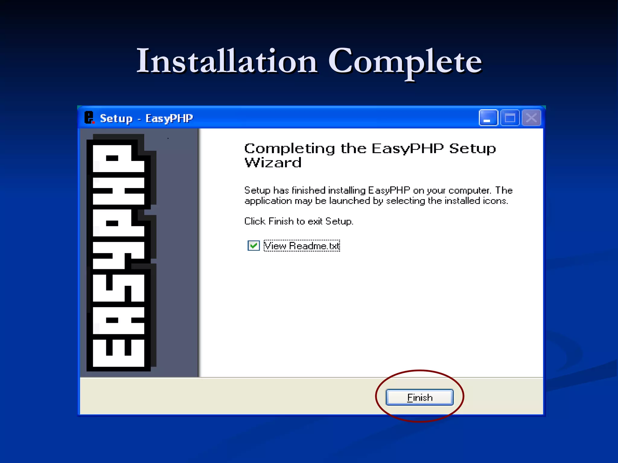 Installation Complete 