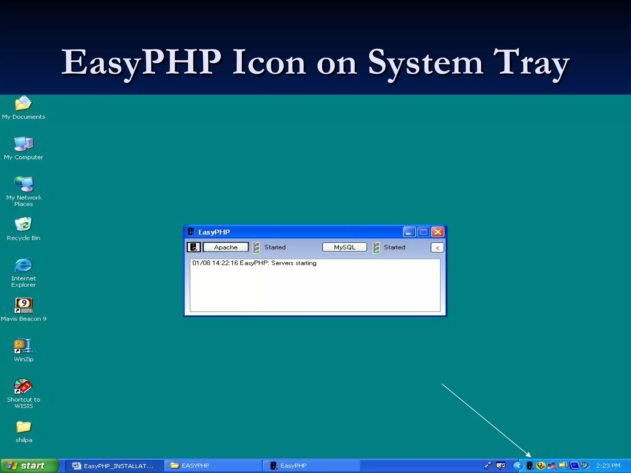 EasyPHP Icon on System Tray 