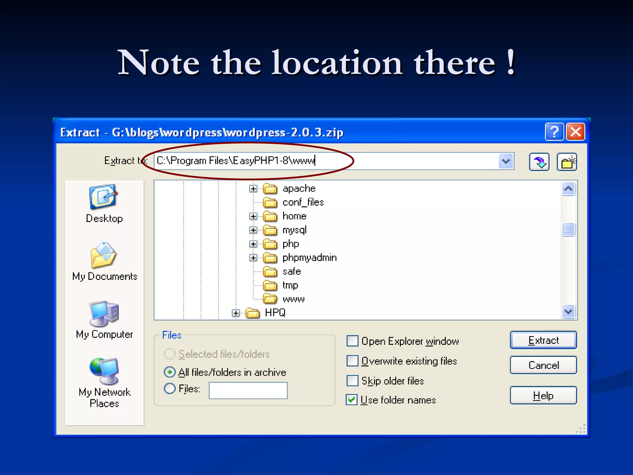 Note the location there ! 