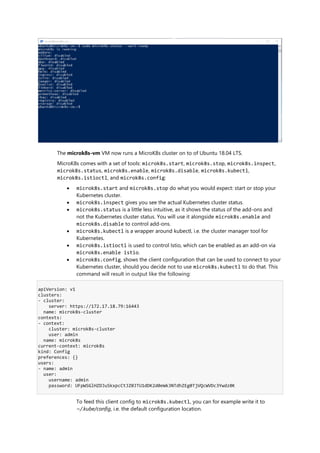 Install a micro k8s single node cluster of kubernetes on windows 10 | PDF