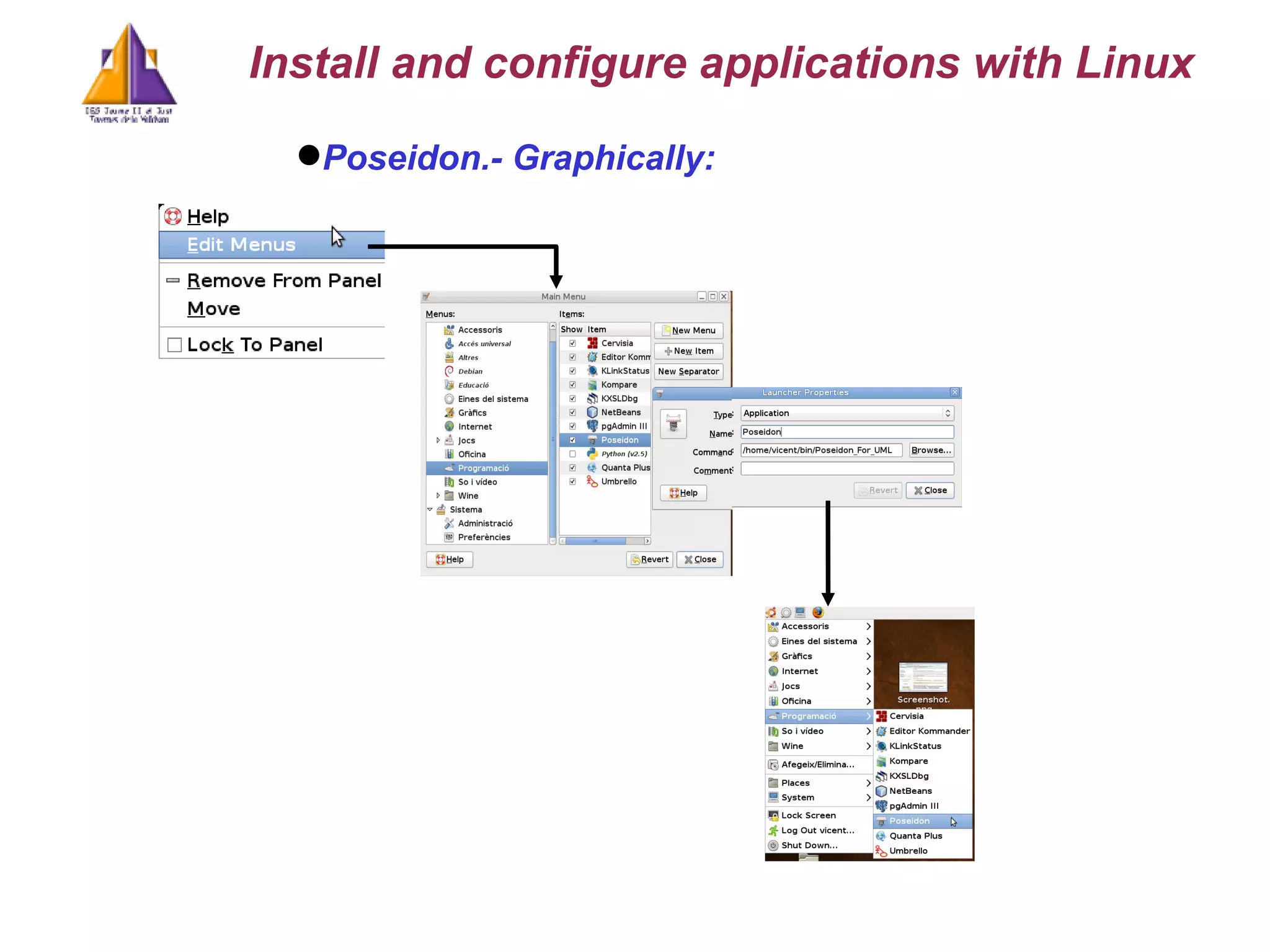 Poseidon.- Graphically: Install and configure applications with Linux 