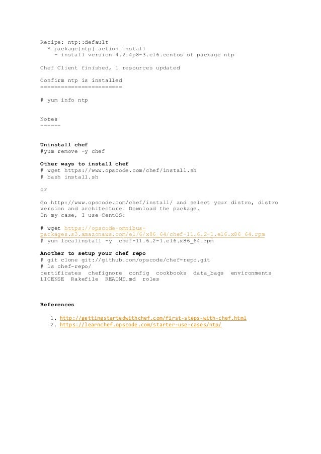 Chef or how to make computers do the work for us Install and run chef solo real quick