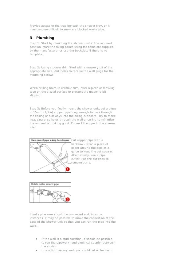 Installation Of An Electric Shower Units fontbt