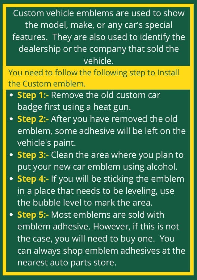 Installation Process of Custom Car Emblem by Premium Emblem