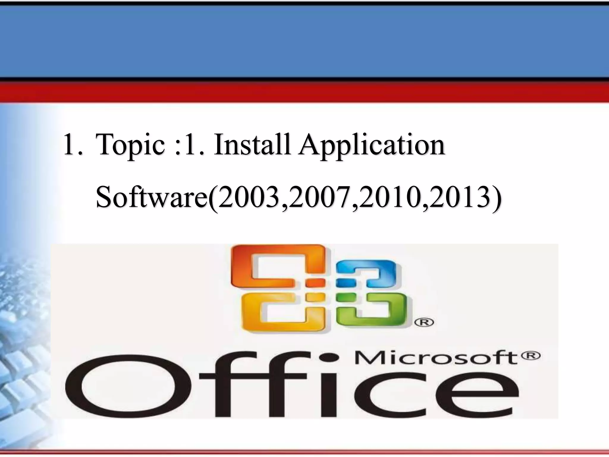 Install apllication software pptx