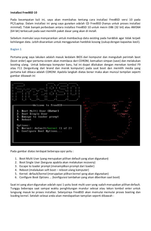 Installasi Freebsd 10 Installasi Freebsd 10