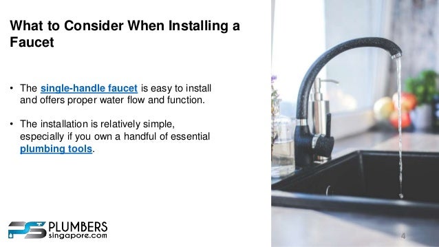 Install A Single Handle Kitchen Faucet In Singapore