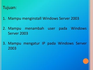Installasi windows server 2003 | PPT