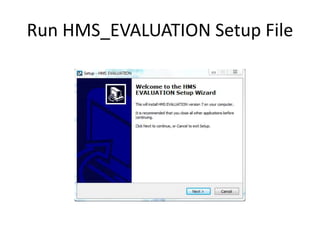Hms Task Menu HMS INSTALLATION PROCEDURE | PPTX