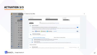 17
ACTIVATION 3/3
Google Analytics 4
 