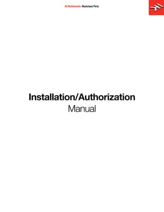 Installation/Authorization
Manual
 
