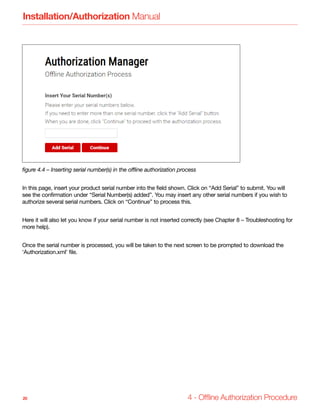 Installation and authorization manual | PDF