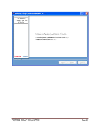 Installation and configuration of hyperion planning system 9.3.1 | PDF