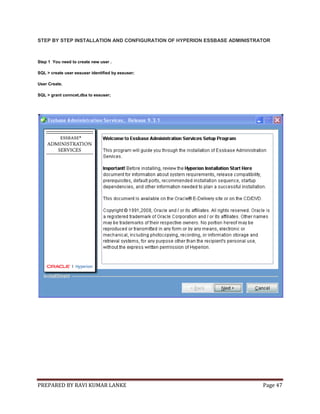 Installation and configuration of hyperion planning system 9.3.1 | PDF
