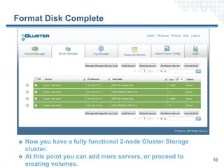 How to Install Gluster Storage Platform | PDF