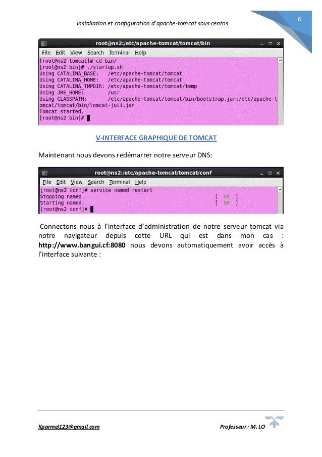 Installation et configuration du serveur Apache Tomcat