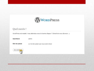 Installation et configuration wordpress