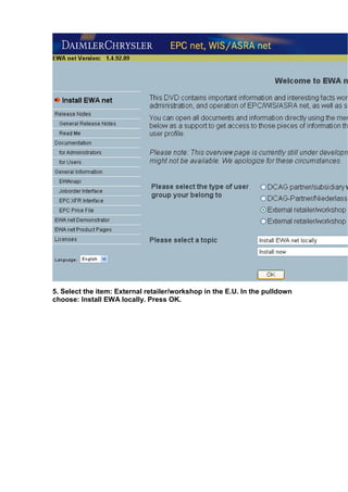 Mercedes Benz MB STAR WIS EPC software installation | PDF