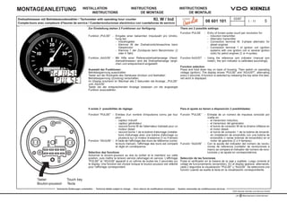 Installation Instructions Tachometerwith Counter Drehzahlmessermit Zaehler