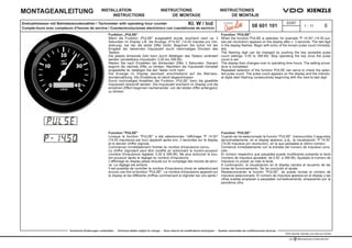 Installation Instructions Tachometerwith Counter Drehzahlmessermit Zaehler