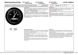 Installation Instructions Tachometerwith Counter Drehzahlmessermit Zaehler