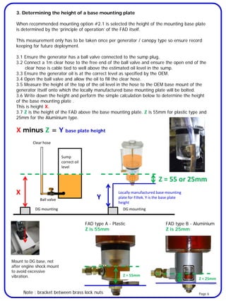 BYPASS OIL FILTER - installation manual | PDF