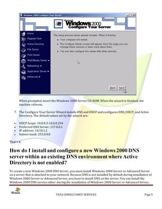 Installation of Active Directory on Windows 2000 Server | PDF
