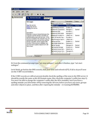 Installation of Active Directory on Windows Server 2003 Server | PDF