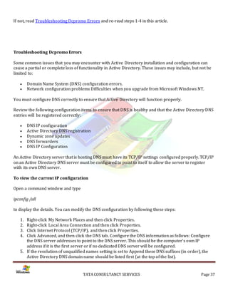 Installation of Active Directory on Windows Server 2003 Server | PDF