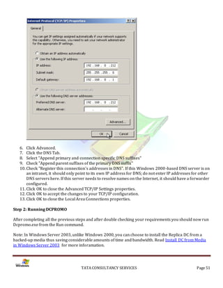 Installation of Active Directory on Windows Server 2003 Server | PDF