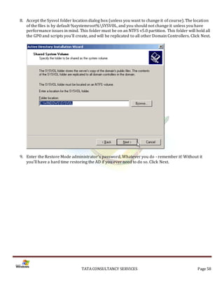 Installation of Active Directory on Windows Server 2003 Server | PDF