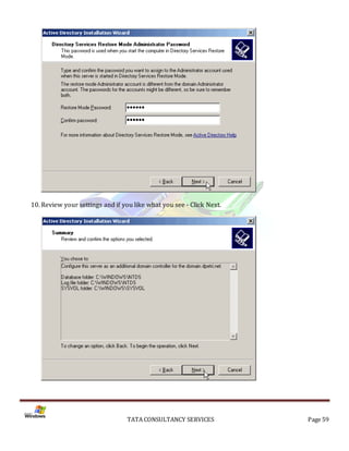 Installation of Active Directory on Windows Server 2003 Server | PDF