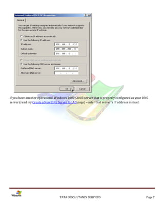 Installation of Active Directory on Windows Server 2003 Server | PDF