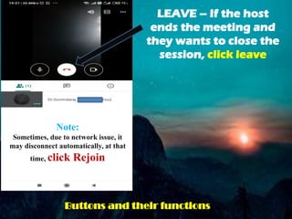 Rejoin Button Installation of google meet in mobile, their buttons and functions | PDF