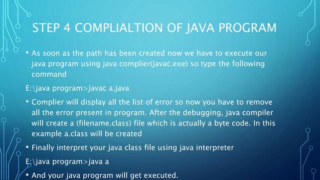 Installation of java and program execution | PPTX | Programming ...
