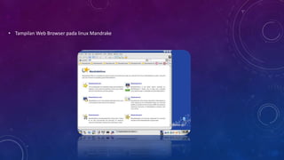 • Tampilan Web Browser pada linux Mandrake
 