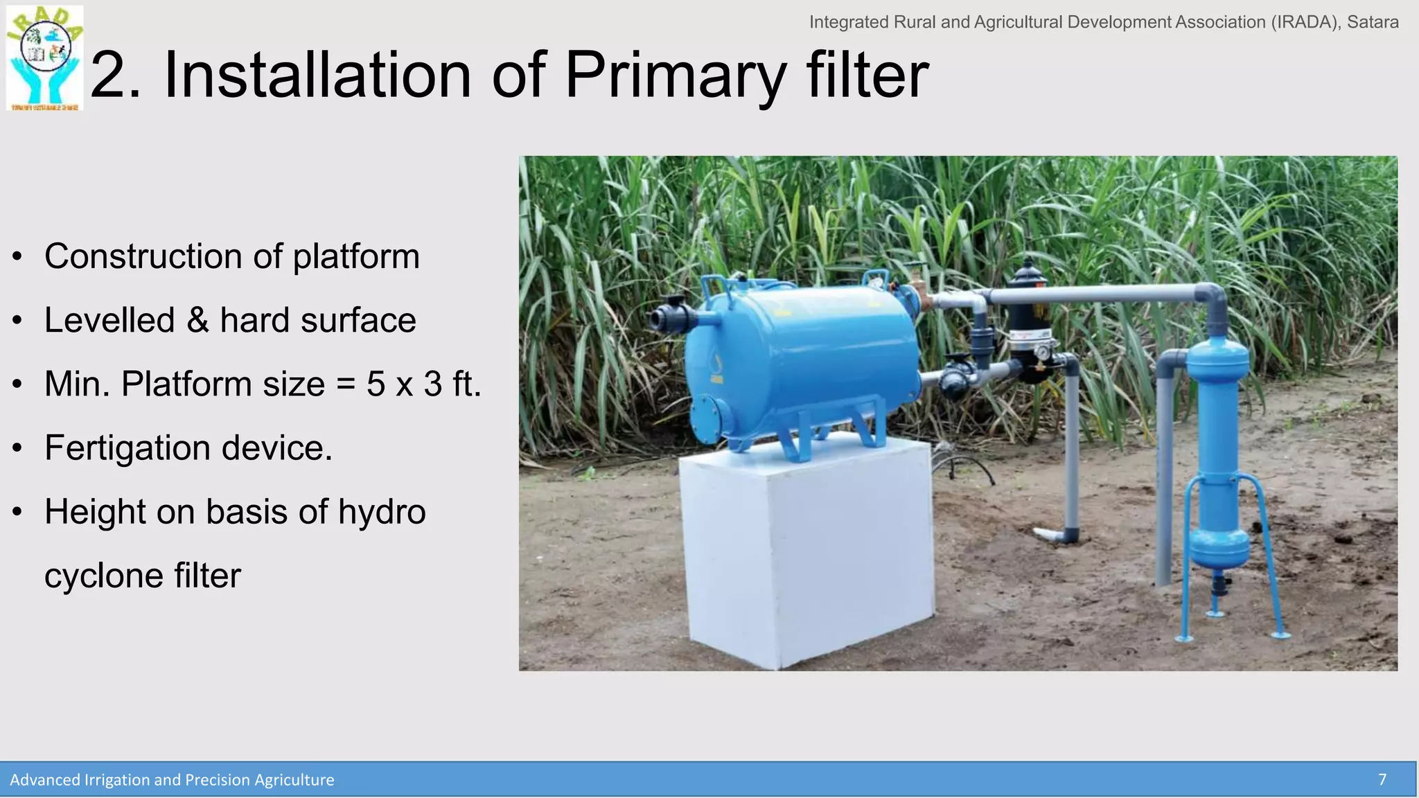 Installation of modern irrigation system | PPTX