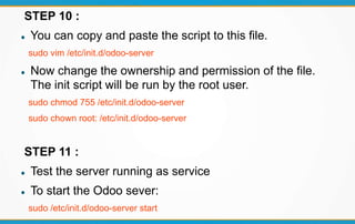 Installation Of Odoo 12 On Ubuntu 18.4 | PPT