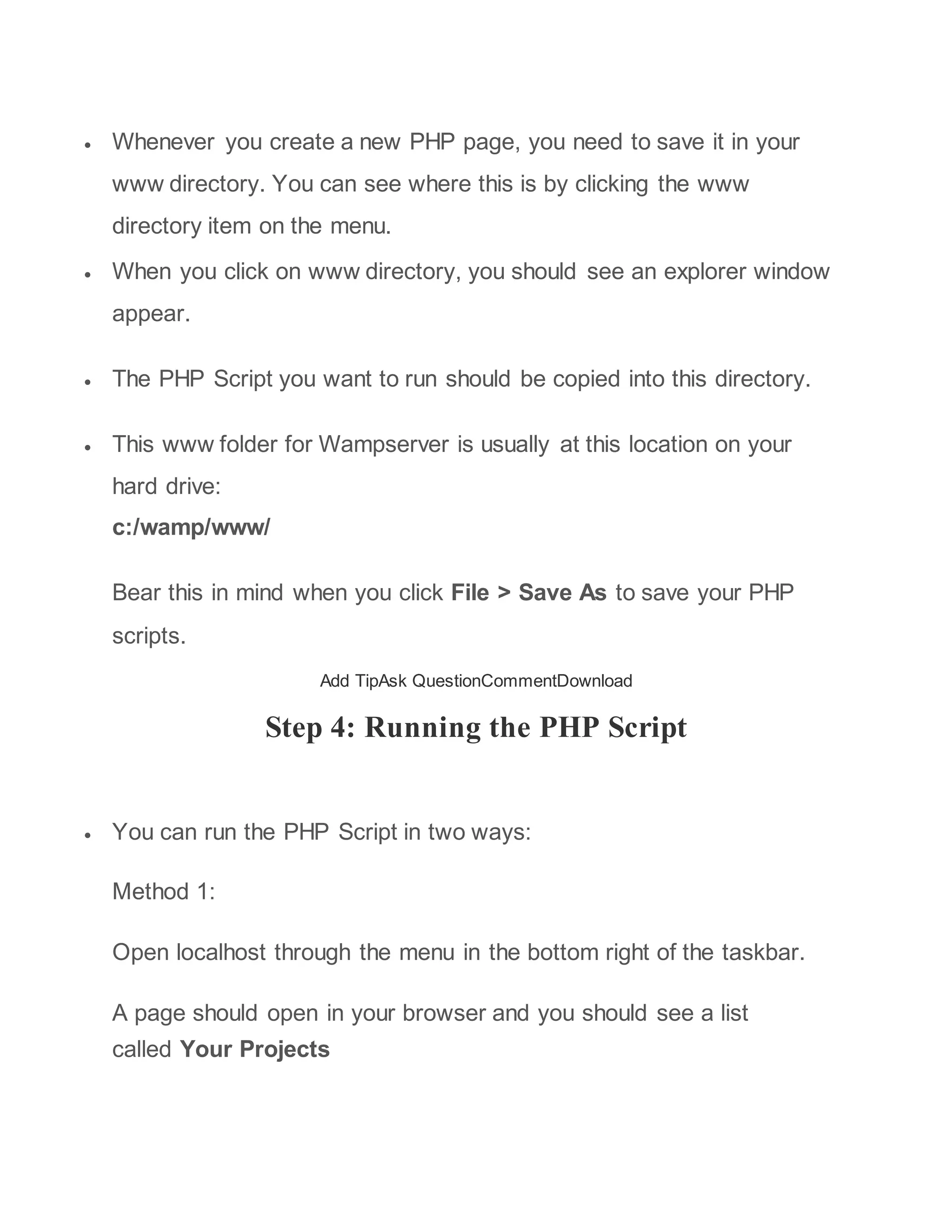 Installation of wampserver | DOCX