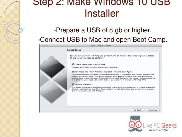 how to install windows 10 to usb on mac