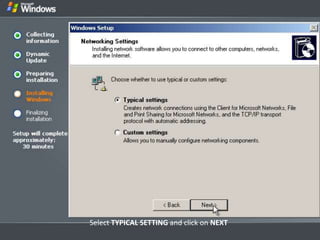 Installation of windows server 2003 | PPTX