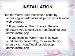 Installation of wordpress | PPT