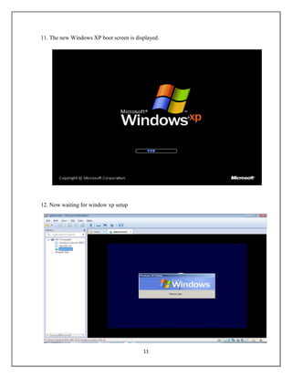 Installation steps about window server 2003 and windows XP in ...