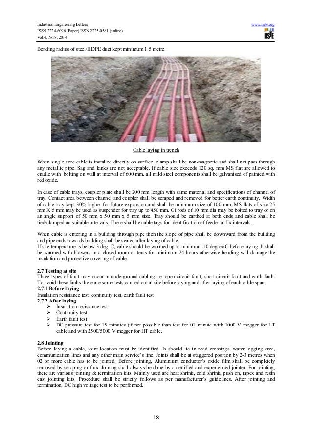 Installation, testing and jointing of lt and ht power cables up to 33…