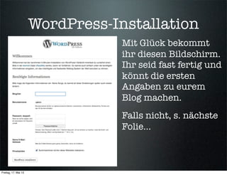 Wordpress-Installation