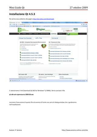 Installazione Qt 4.5.3 per Ms Windows | PDF