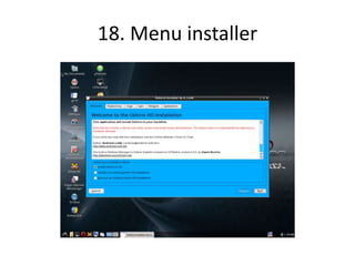 18. Menu installer
 