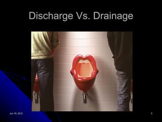 Discharge Vs. Drainage




Jun 18, 2012                            5
 
