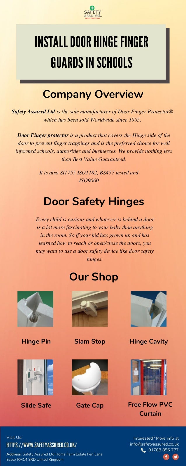 Install Door Hinge Finger Guards In Schools