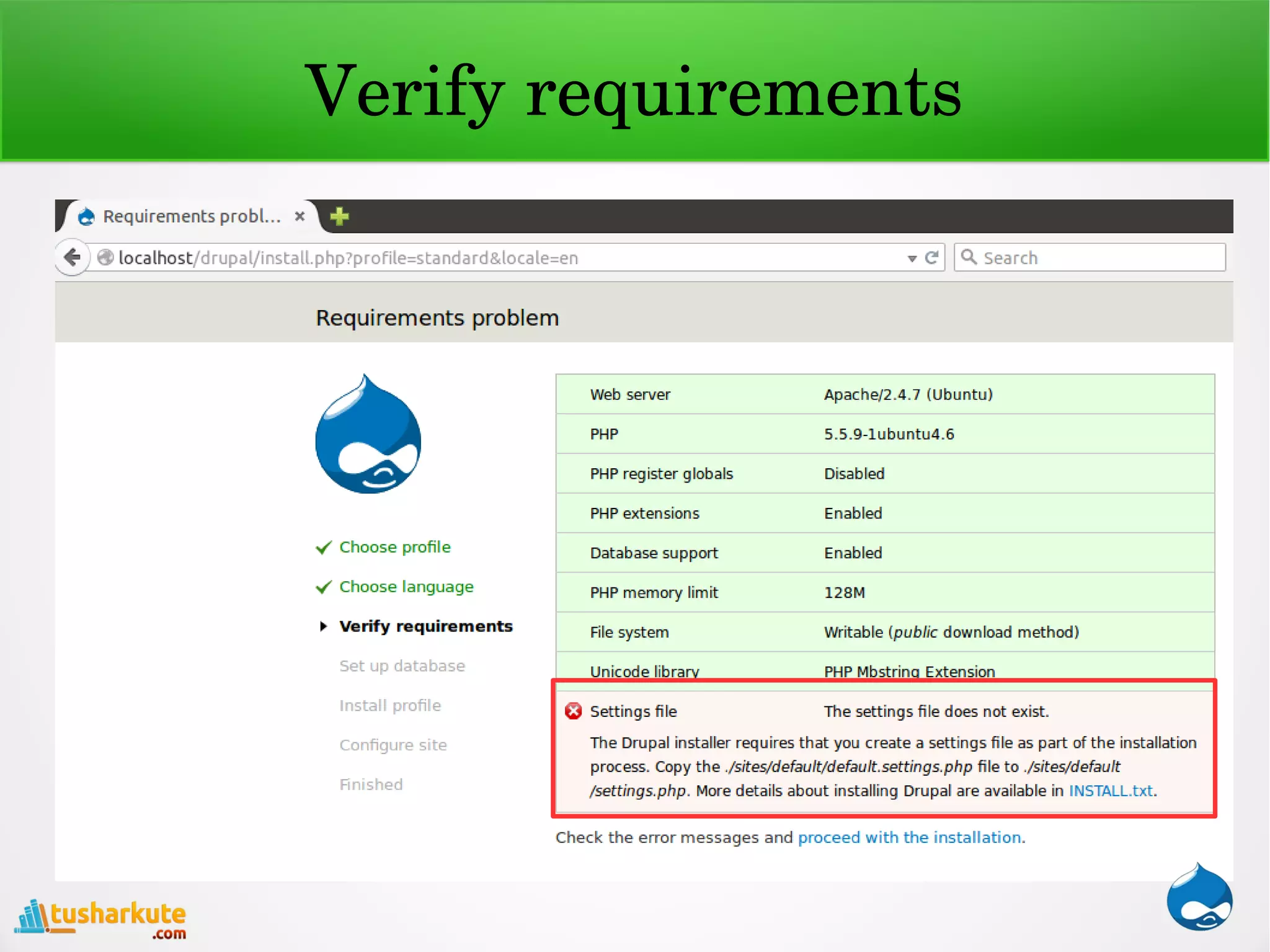 Verify requirements
 